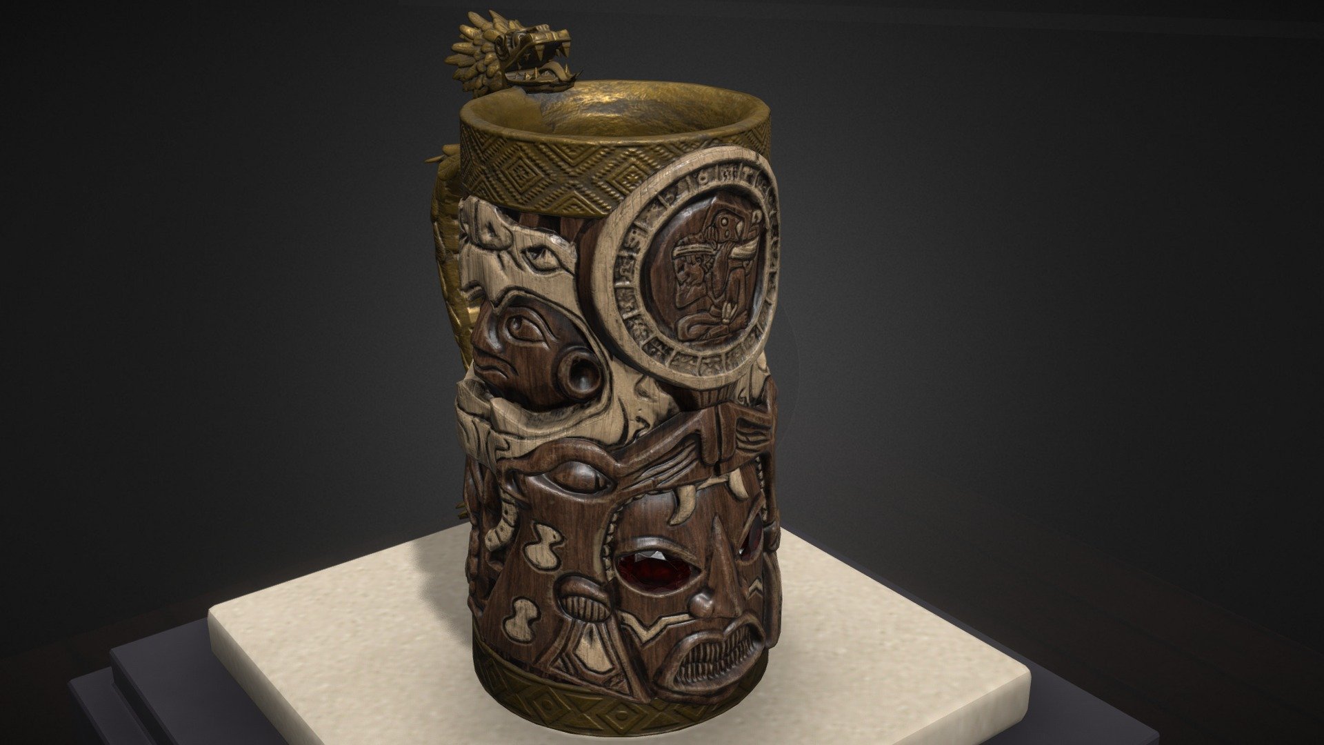 Jaguar Warrior Ceremonial Stein