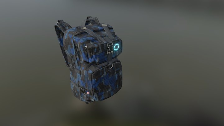 EU Force Combat Backpack - Diver Frogmen 3D Model