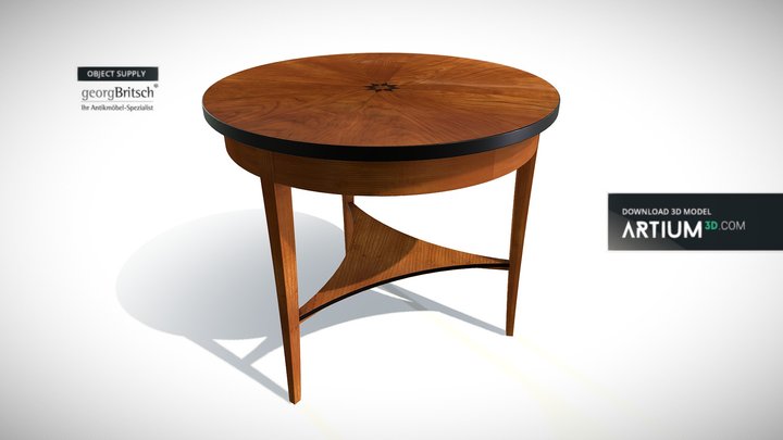 Biedermeier salon table - Georg Britsch 3D Model