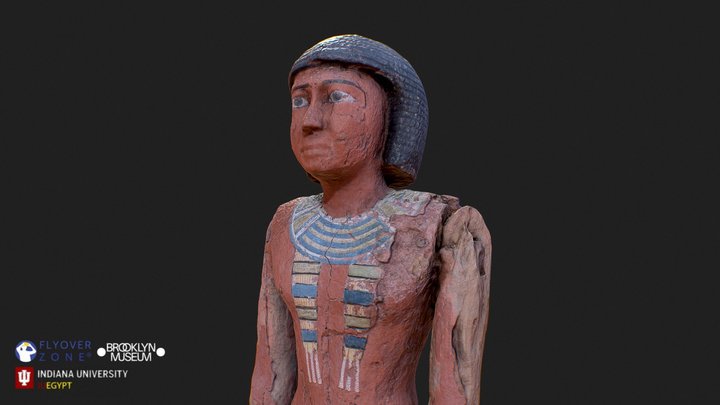 3D rendering of Statue of Metjetji (short)