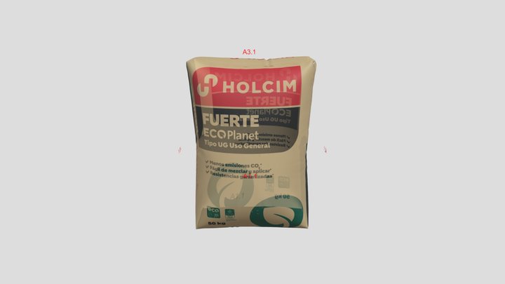 GUIA A-826 Bolsa, Ladrillo, Holcim Fuerte, , 3Un 3D Model
