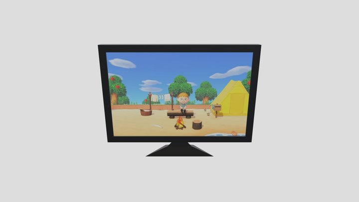 Flatscreen TV 3D Model