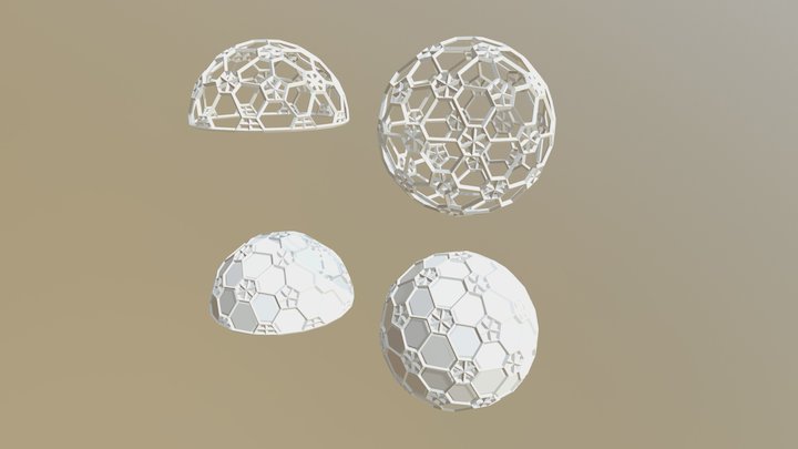 Icosphere decor segments 3D Model