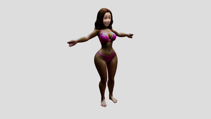 Big Booty Babe 3D Model