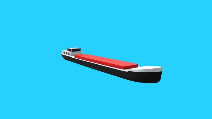 Inland freighter 3D Model