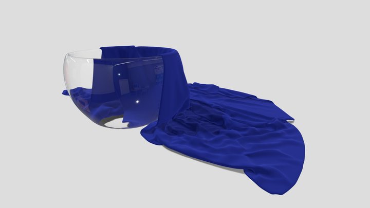 Vase with fabric 3D Model