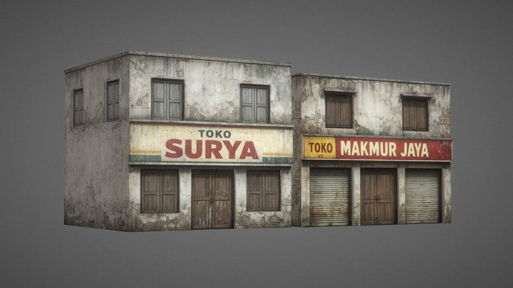 Old Indonesian Shop Buildings