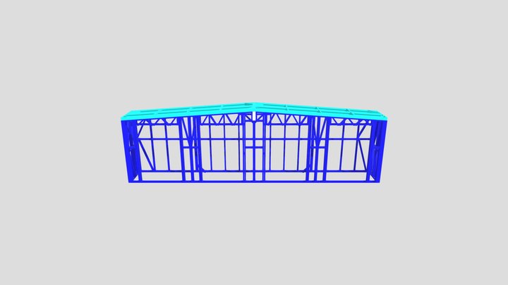 Custom Garden Shed 3D Model