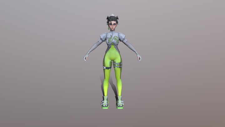 Ling Bo Green | Farlight 84 Characters 3D Model
