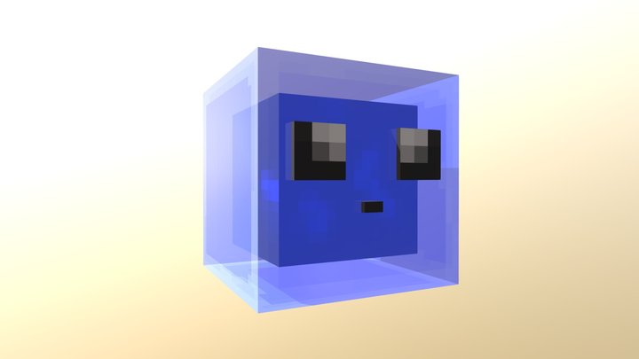 Blue Rock Slime 3D Model