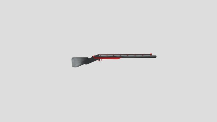 Red Shotgun 3D Model