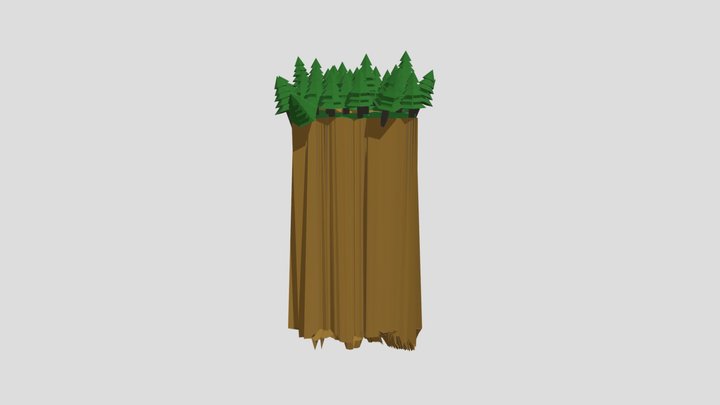 Bird Falls off a Cliff and Dies 3D Model