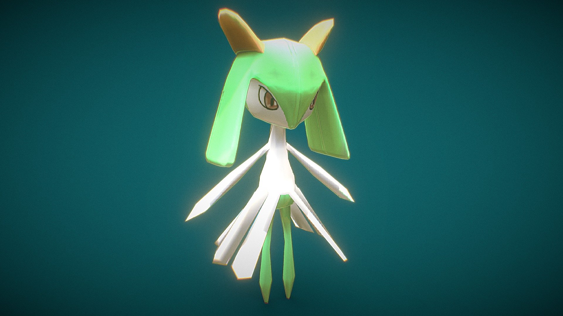 Pokemon: Kirlia - 3D model by ROA (@H12O16O98D) [ea7e58c] - Sketchfab