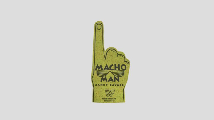 WWF MACHO MAN FOAM HAND – Free 3D Model STL