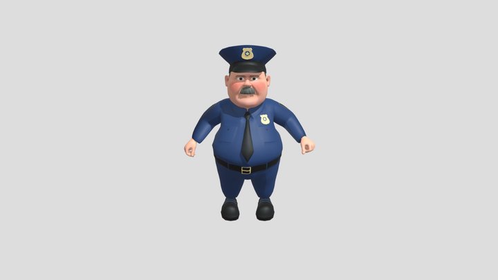 Police Man- Human Character 3D Model