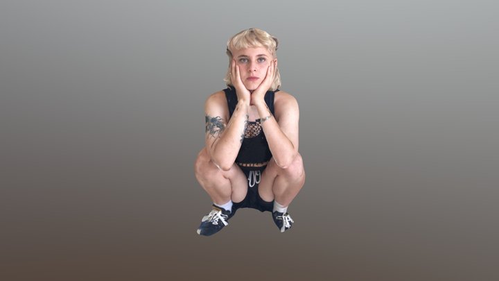 Maite sitting Bust 3D Model
