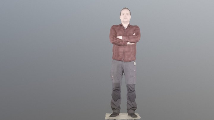 Body scan of a male model 3D Model