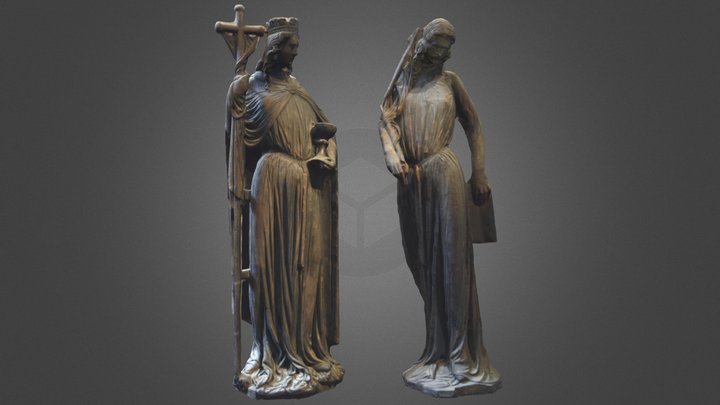 Ecclesia and Synagoga 3D Model