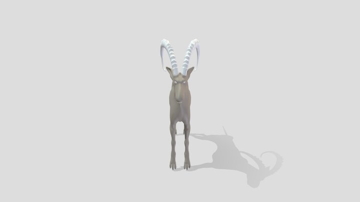 Desert Goathound - Low Poly 3D Model