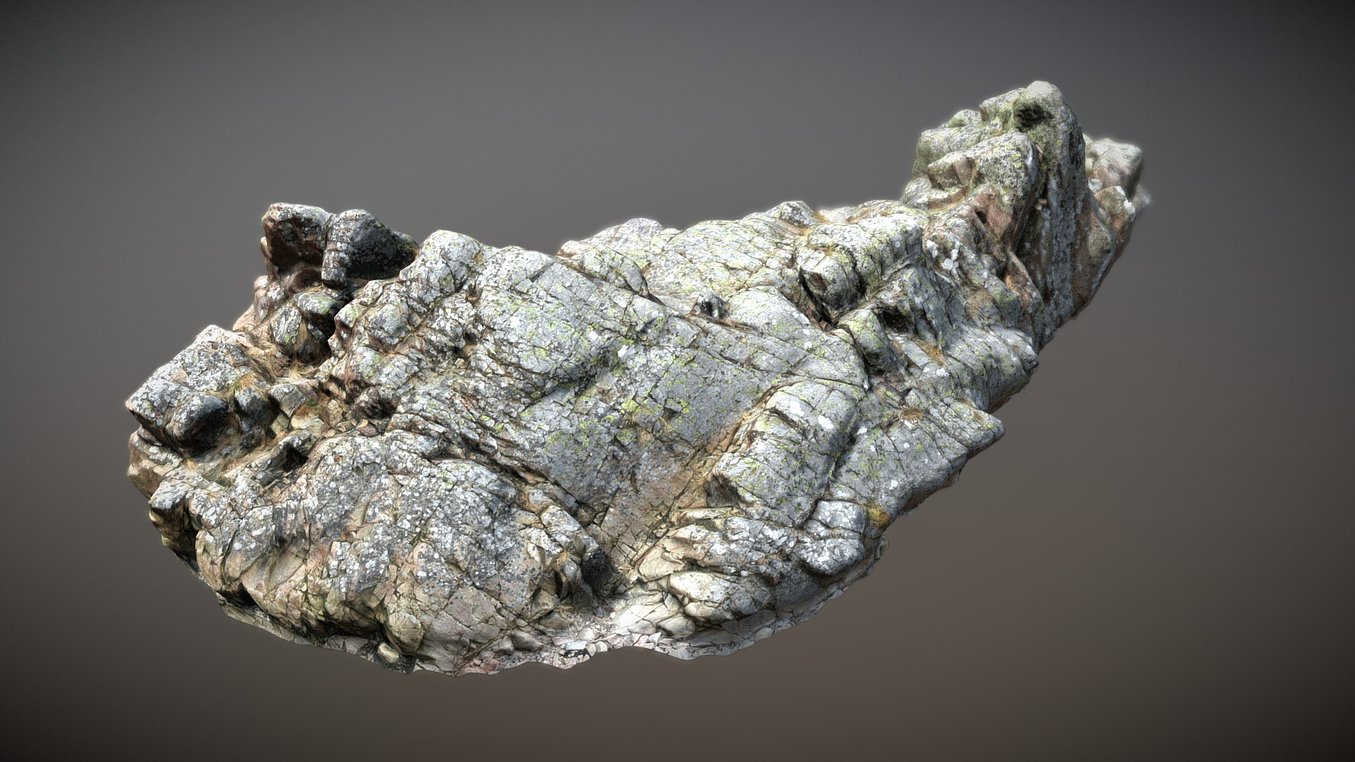 3D model Nature Rock Cliff N2 - This is a 3D model of the Nature Rock Cliff N2. The 3D model is about a rock with a rough surface.