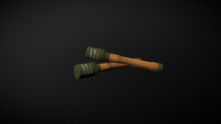 M24 stick grenade 3D Model