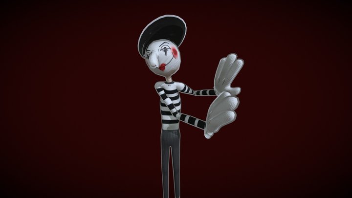 Scary mime 🙀 😈 3D Model