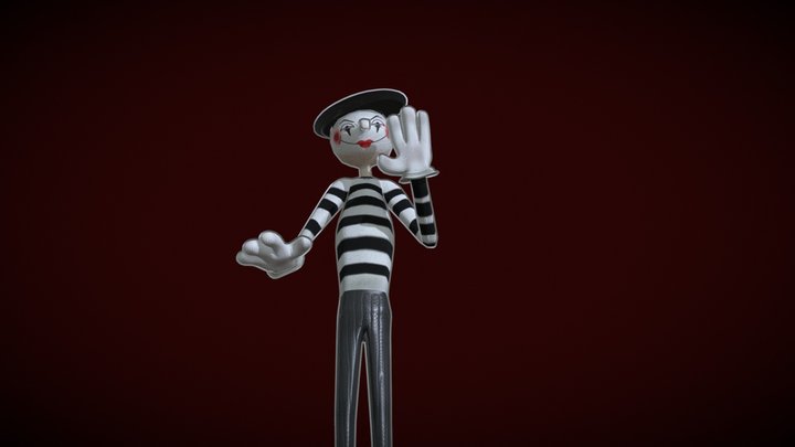 Scary mime 🙀 😈 3D Model