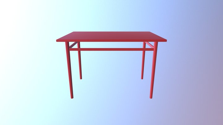 Boring tall table 3D Model