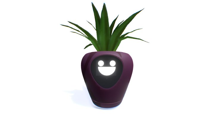 Lua the sweetest smart planter (Color: Eggplant) 3D Model