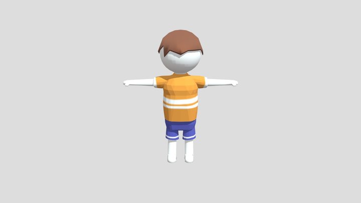Stickman Loowpoly 3D Model