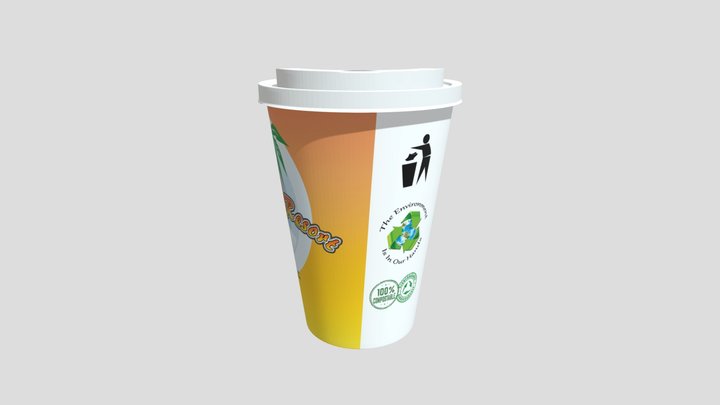 7oz Single Wall Paper Cup 3D Model