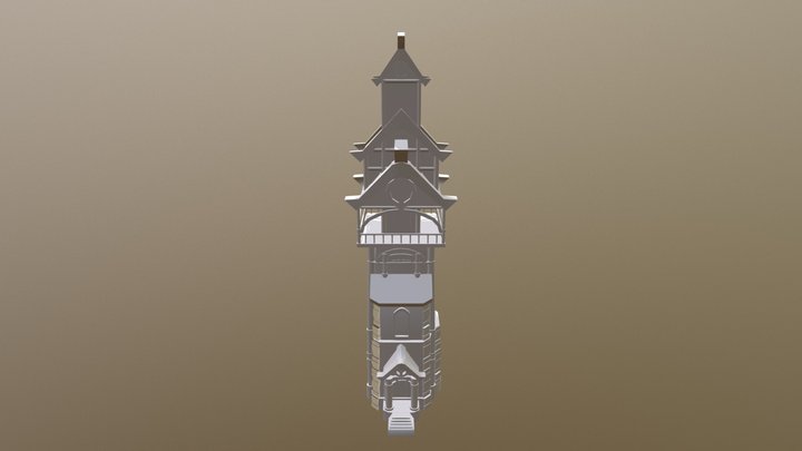 Log Cabin 3D Model