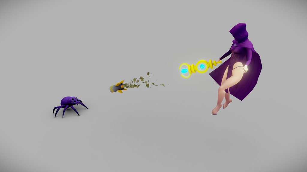 Witch сasting a Nuke Spell [Noita]