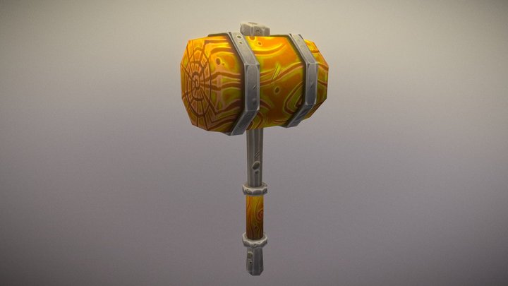Starter Wooden Hammer 3D Model