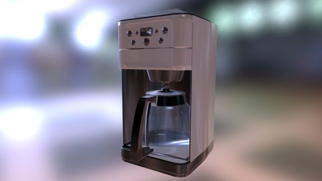 coffee maker Low Poly 3D Model