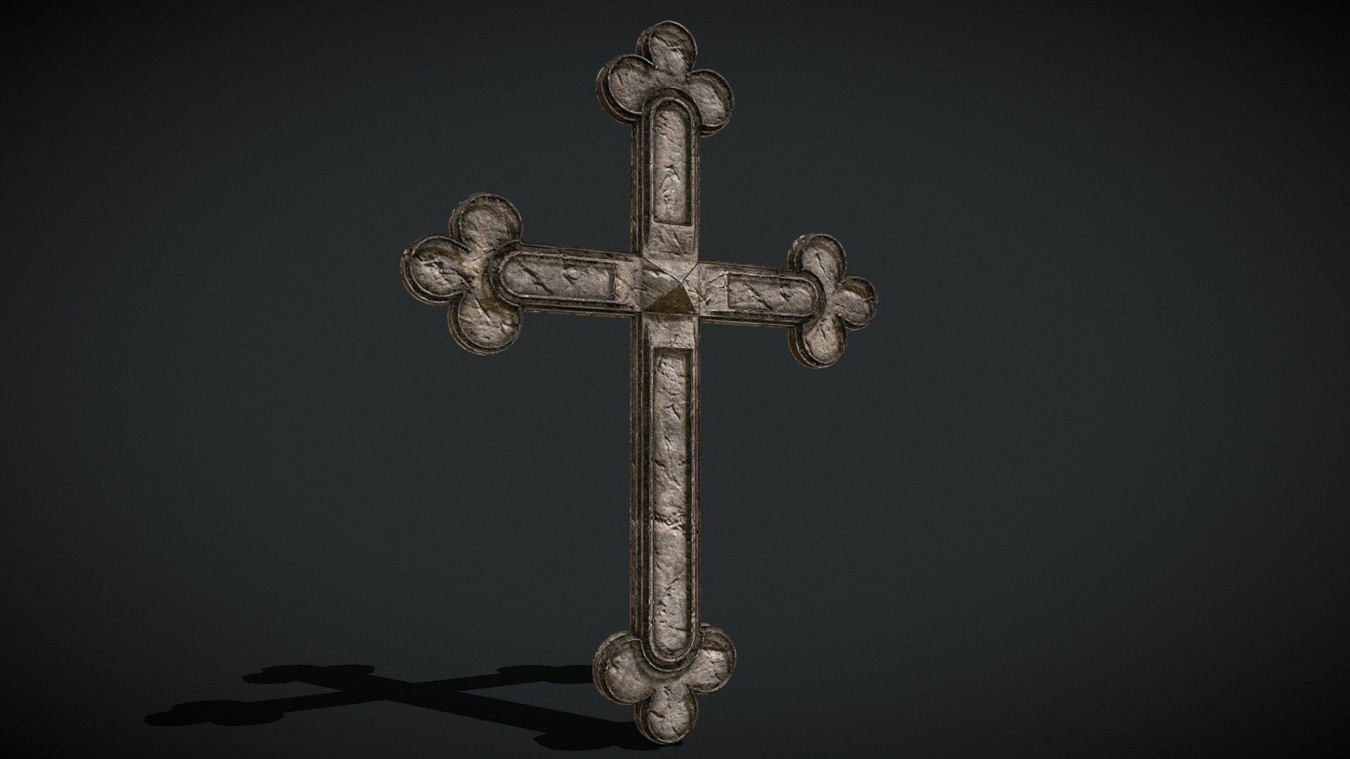 Medieval Stone Wall Cross - Buy Royalty Free 3D model by ...