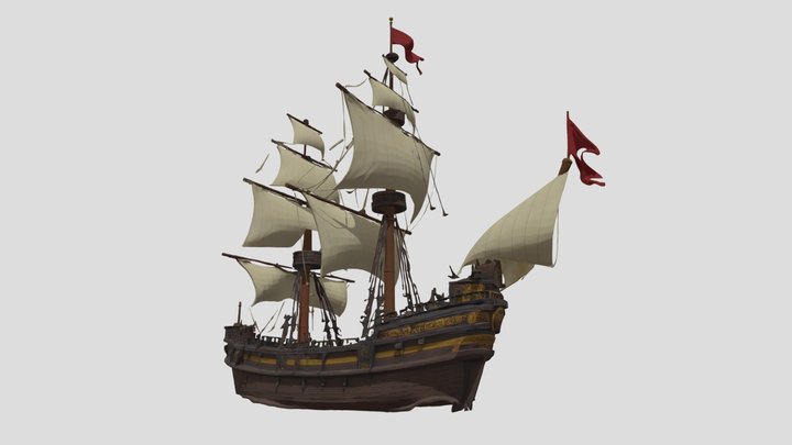 Sailing+ship+3d+model 3D Model