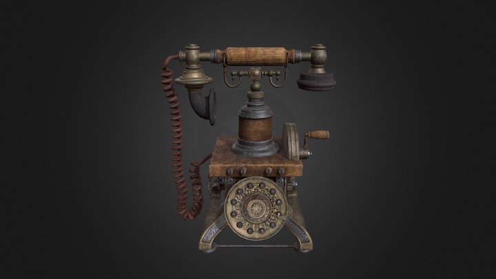 1892 Telephone 3D Model
