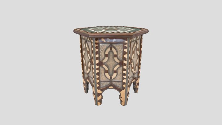 Mosaic_Elegance_Table_0401193733_texture_fbx 3D Model