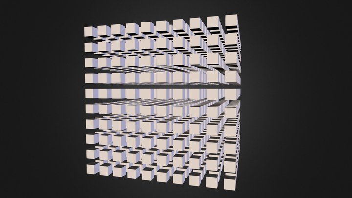 Colored Cubes 3D Model