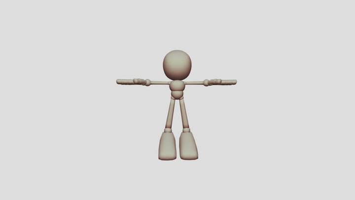 Sonic Male Base Body 3D Model