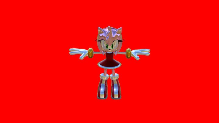 Sonic Dash Ios And Android Amy Rose 3D Model
