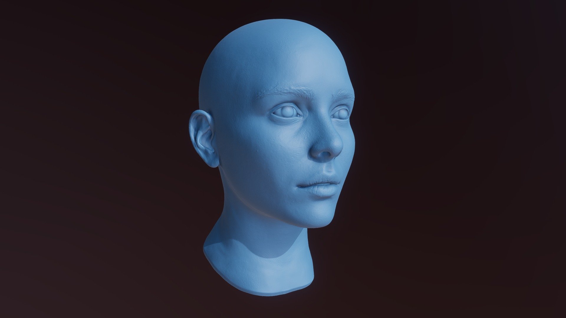 3D Printable Female Head 3