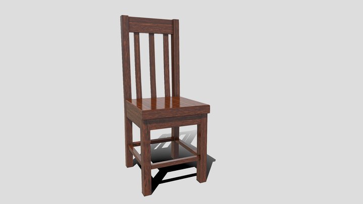 Wooden chair 3D Model