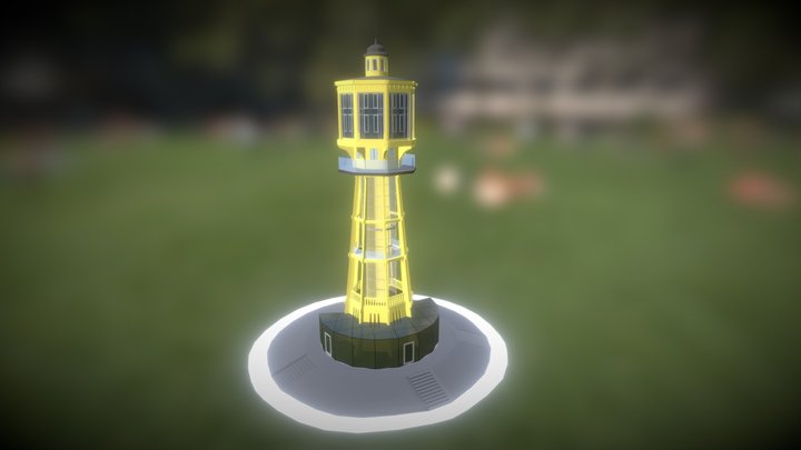 Water tower in Hungary 3D Model