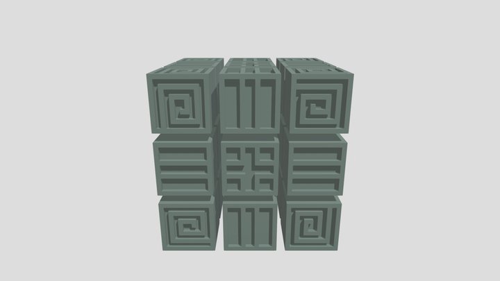 Runic Cube 3D Model