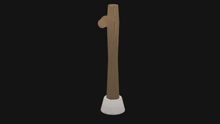 Low poly pole 3D Model