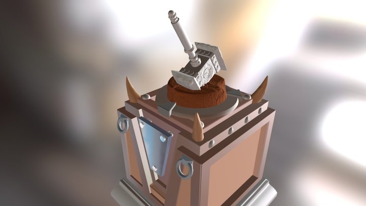 Thor's chest & hammer 3D Model