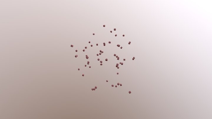 Cubes FLYING 3D Model