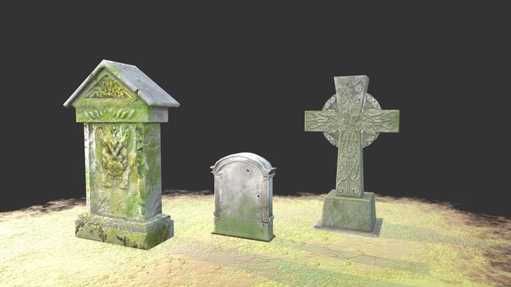 Tombstonegroup 3D Model